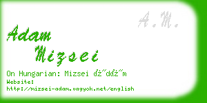 adam mizsei business card